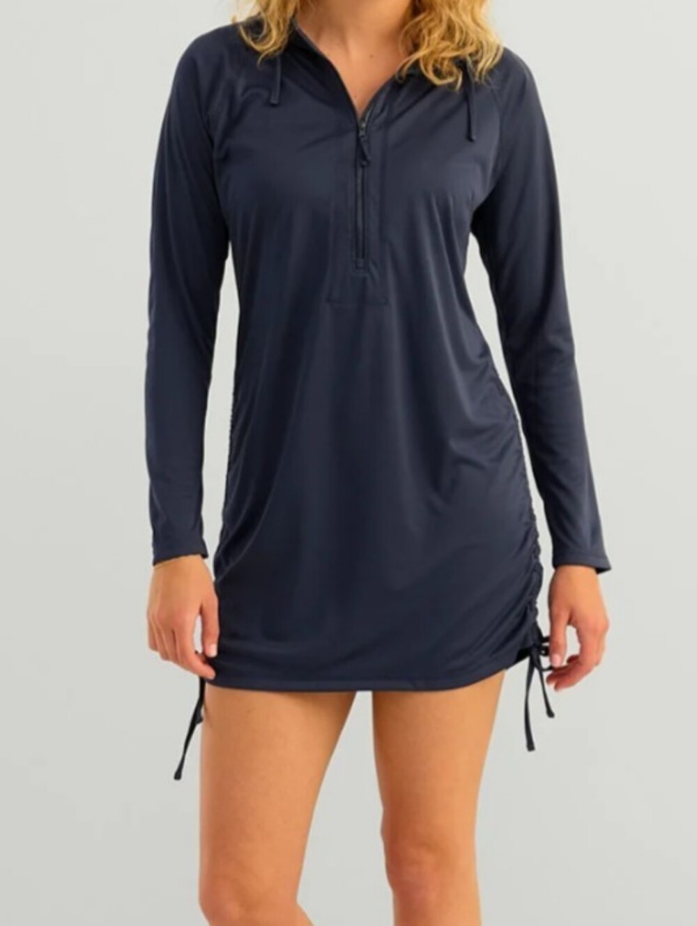Huk Women's Navy Long-Sleeve Cover Up